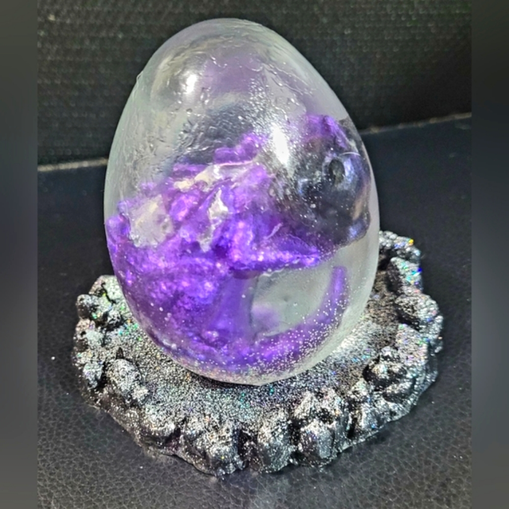 Handmade Resin Baby Dragon Egg in Nest. - Picture 6 of 16